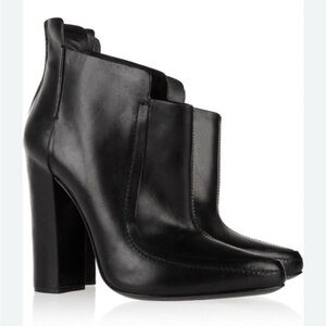 Alexander Wang Kim Black Pointed Toe Ankle Heeled Booties Size 39 or 9 EUC